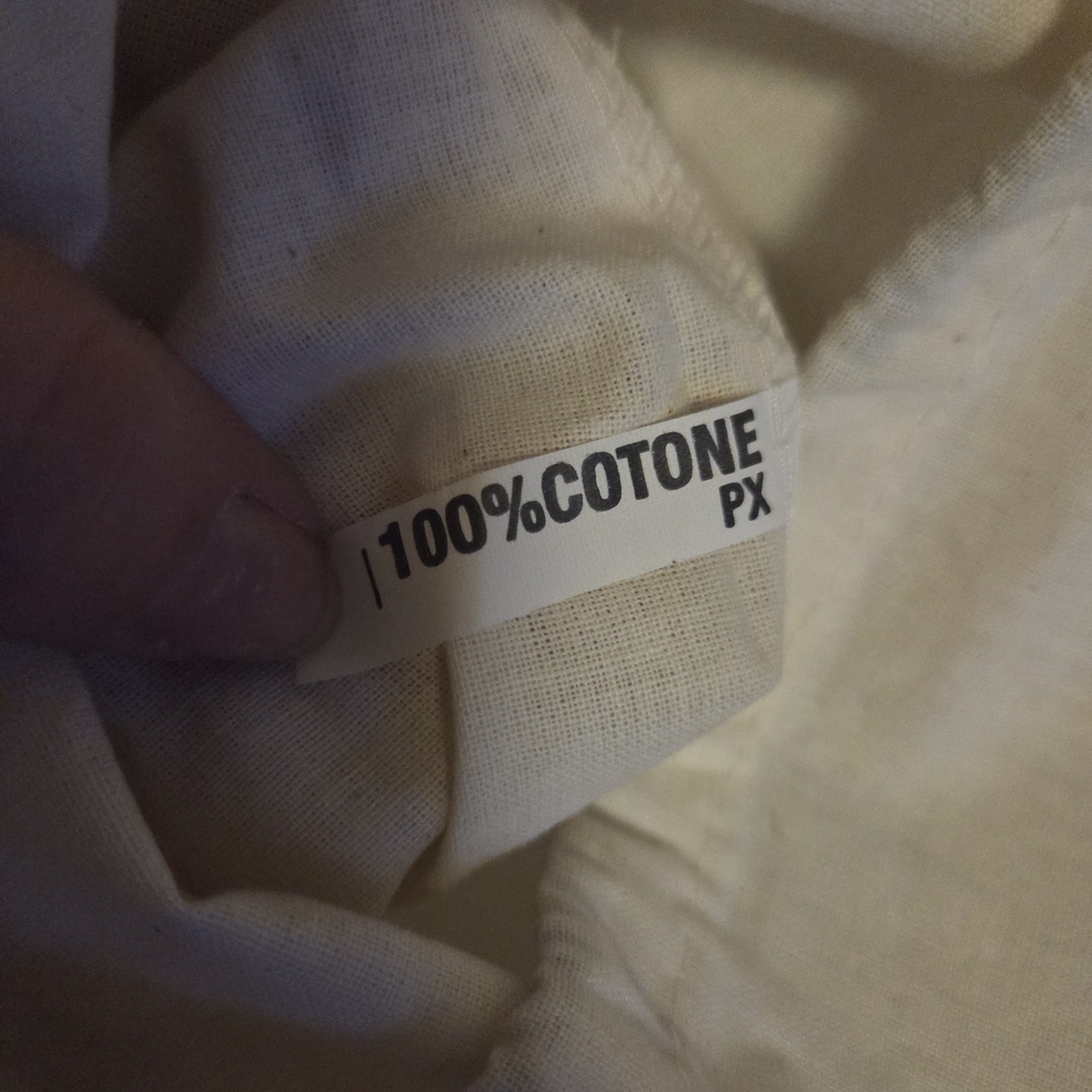 Prada Milano Cotton Dust Bag Drawstring Storage Bag Cream Logo - Picture 8 of 8